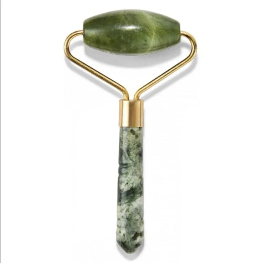 NWT Jade Stone Facial Roller Skincare Eye Face Massage‎ Tool Natural Stone